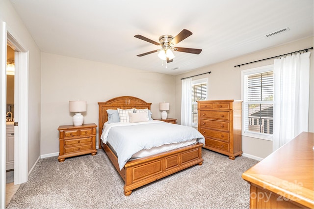 50 Serenity Ln, Hickory, NC 28601 - bedroom featuring light carpet and ceiling fan