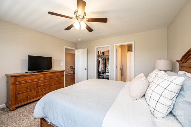 50 Serenity Ln, Hickory, NC 28601 - carpeted bedroom featuring a closet, a ceiling fan, and a spacious closet