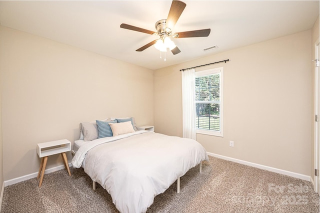 50 Serenity Ln, Hickory, NC 28601 - carpeted bedroom with baseboards and a ceiling fan