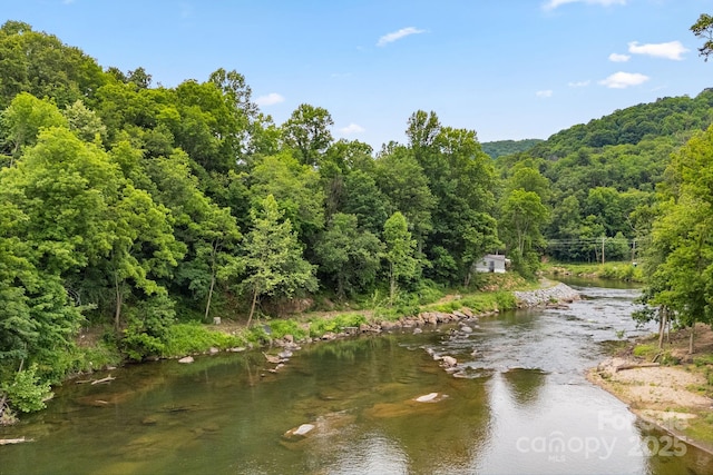 6 Kims Ct, Clyde, NC 28721 - water view featuring a forest