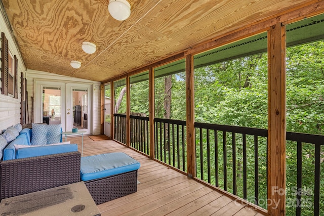 6 Kims Ct, Clyde, NC 28721 - sunroom / solarium featuring french doors