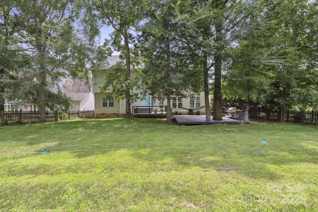 9954 Mitchell Glen Dr, Charlotte, NC 28277 - fenced backyard featuring a deck