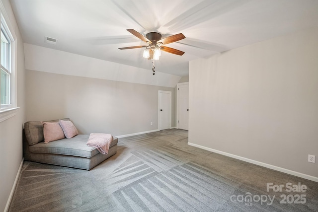 10206 Washam Potts Rd, Cornelius, NC 28031 - sitting room featuring carpet flooring and ceiling fan