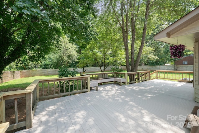 10206 Washam Potts Rd, Cornelius, NC 28031 - wooden deck with a fenced backyard