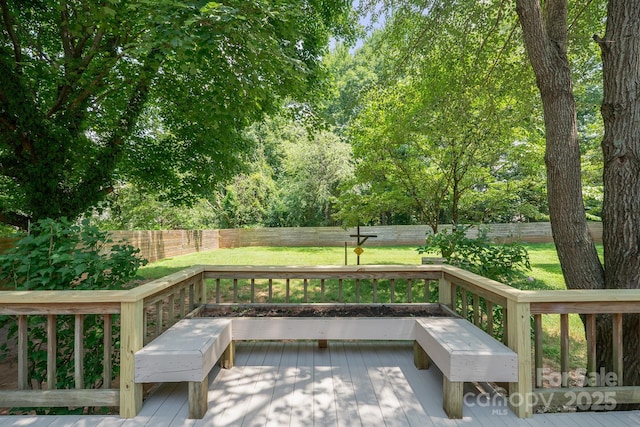 10206 Washam Potts Rd, Cornelius, NC 28031 - deck featuring a fenced backyard
