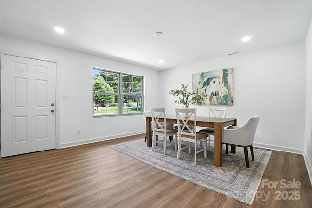 2705 Lowell Bethesda Rd, Gastonia, NC 28056 - dining space featuring wood finished floors and recessed lighting