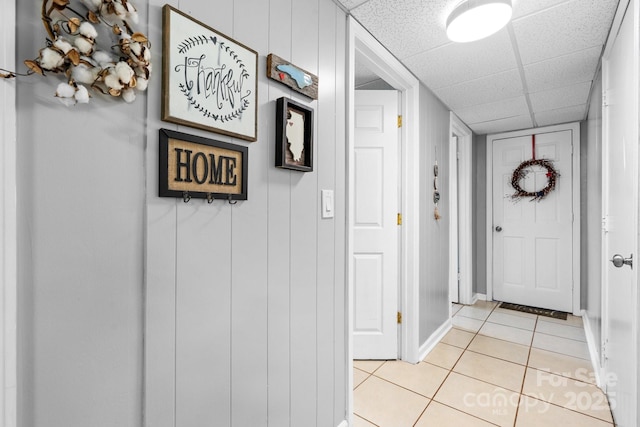 3651 16th St NE, Hickory, NC 28601 - corridor with light tile patterned floors and a drop ceiling