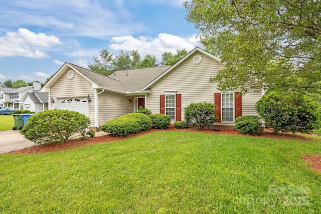 385 Glensprings Dr Unit 269, Fletcher, NC 28732 - view of front facade with an attached garage, a front lawn, a shingled roof, and concrete driveway