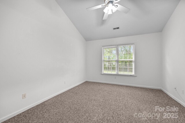 385 Glensprings Dr Unit 269, Fletcher, NC 28732 - carpeted empty room featuring lofted ceiling and ceiling fan