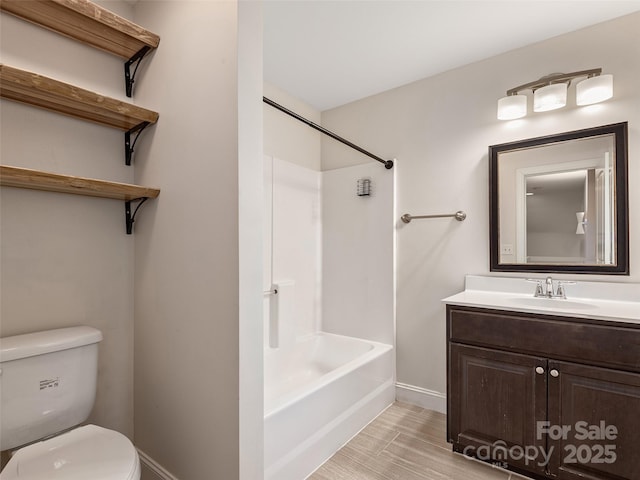 78 W Chapel Rd, Asheville, NC 28803 - full bath with vanity, shower / tub combination, and wood finished floors