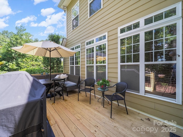 1808 Mill Chase Ln, Waxhaw, NC 28173 - deck featuring grilling area