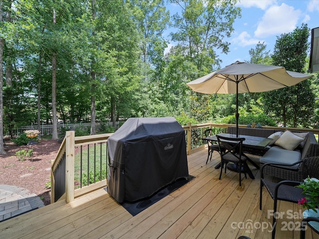1808 Mill Chase Ln, Waxhaw, NC 28173 - deck with outdoor dining area and area for grilling