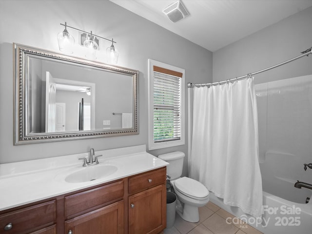 1808 Mill Chase Ln, Waxhaw, NC 28173 - full bathroom featuring vanity, shower / bath combo, and tile patterned floors