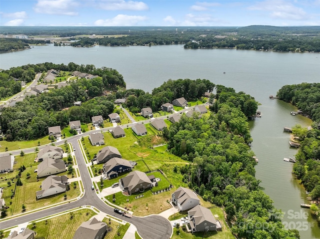 17733 Burnt Hickory Dr, Charlotte, NC 28278 - aerial perspective of suburban area featuring a large body of water