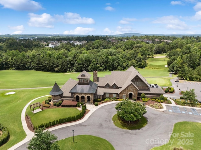 17733 Burnt Hickory Dr, Charlotte, NC 28278 - bird's eye view of a local golf course and a tree filled landscape