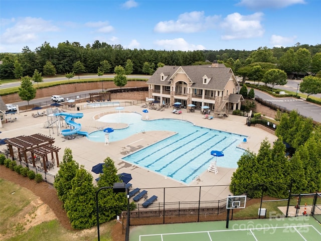 17733 Burnt Hickory Dr, Charlotte, NC 28278 - community pool featuring a patio