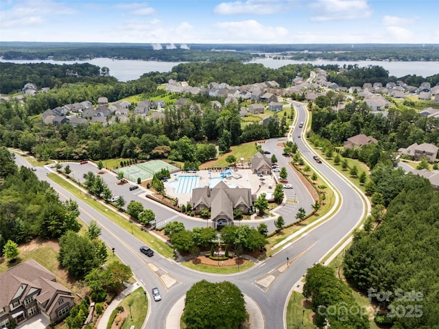 17733 Burnt Hickory Dr, Charlotte, NC 28278 - aerial view of residential area with a nearby body of water