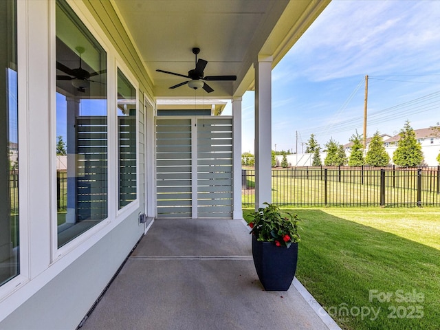 1120 Idyllic Ln, Waxhaw, NC 28173 - view of patio featuring ceiling fan
