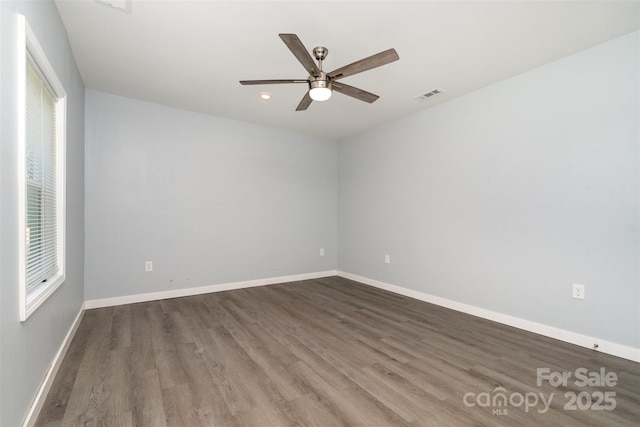 213 Pinewood Dr, Grover, NC 28073 - empty room featuring wood finished floors, ceiling fan, and recessed lighting