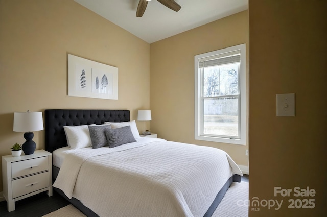 2158 Watson Rd, Lenoir, NC 28645 - bedroom featuring a ceiling fan and dark wood-style flooring
