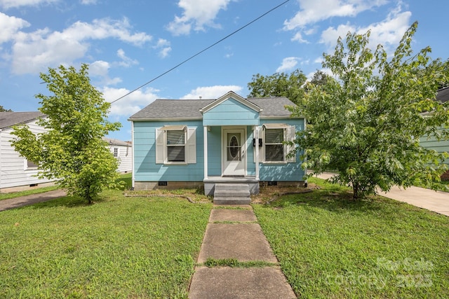 1019 Richard St, Salisbury, NC 28144 - view of front of house with crawl space, a front yard, and roof with shingles