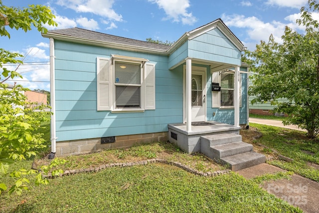 1019 Richard St, Salisbury, NC 28144 - view of front facade with crawl space and roof with shingles