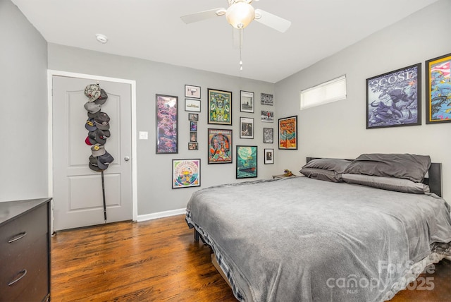 1019 Richard St, Salisbury, NC 28144 - bedroom featuring dark wood-style floors and ceiling fan