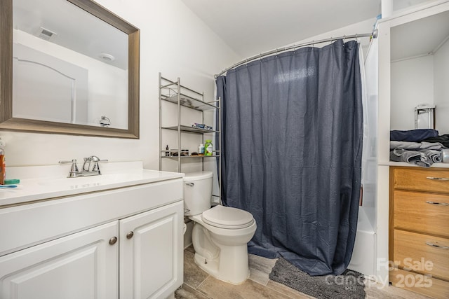 1019 Richard St, Salisbury, NC 28144 - bathroom with vanity and shower / tub combo with curtain