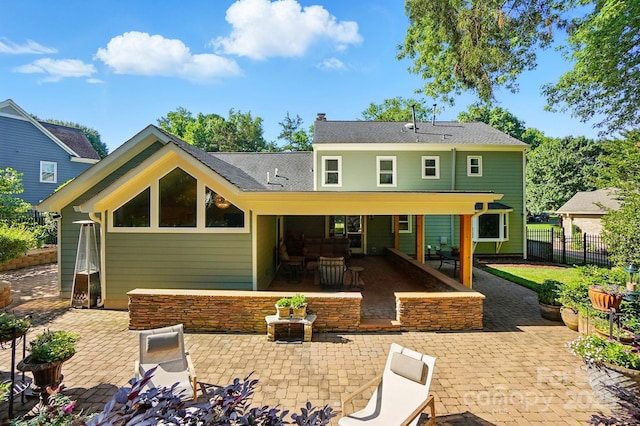 4825 Deanscroft Dr, Charlotte, NC 28226 - rear view of house featuring a patio