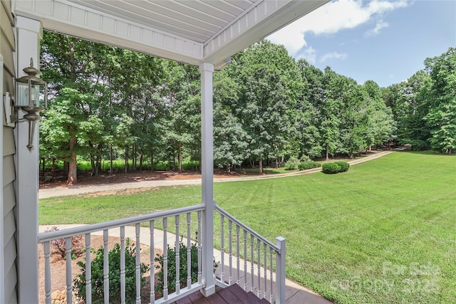 5890 Alley Rd, Catawba, NC 28609 - view of grassy yard with covered porch