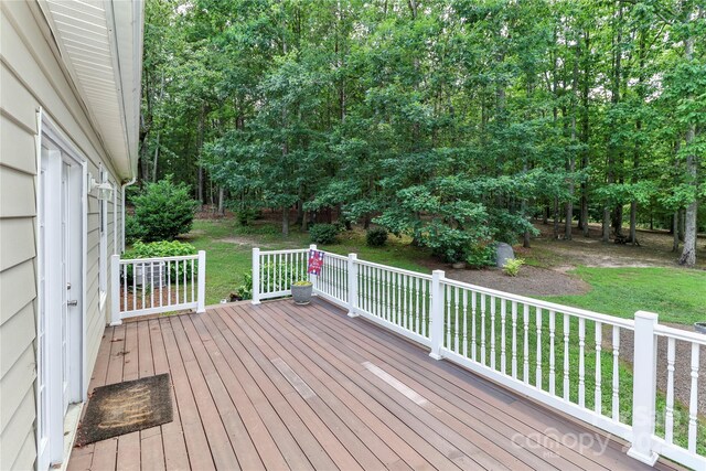 5890 Alley Rd, Catawba, NC 28609 - wooden deck with a yard
