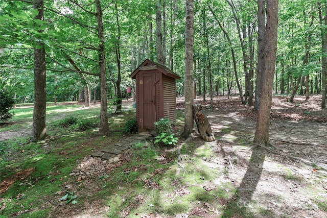 5890 Alley Rd, Catawba, NC 28609 - view of shed with a forest view