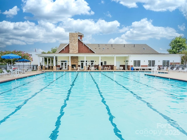 1109 Saratoga Blvd, Indian Trail, NC 28079 - community pool featuring a patio and french doors