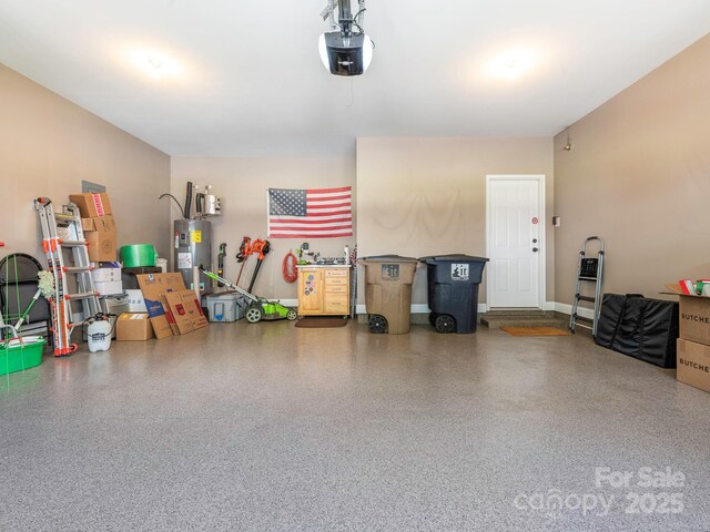 1109 Saratoga Blvd, Indian Trail, NC 28079 - garage featuring electric water heater and a garage door opener