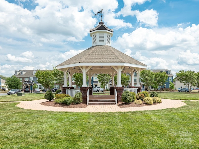 1109 Saratoga Blvd, Indian Trail, NC 28079 - view of home's community featuring a gazebo and a lawn