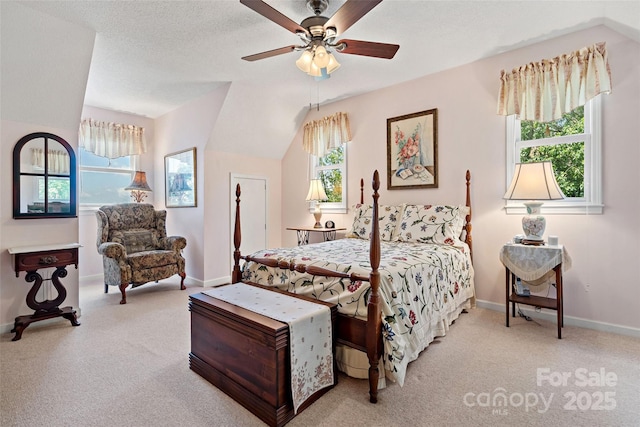 62 Skyline Dr Unit 509-510, Old Fort, NC 28762 - bedroom with carpet floors, lofted ceiling, and ceiling fan