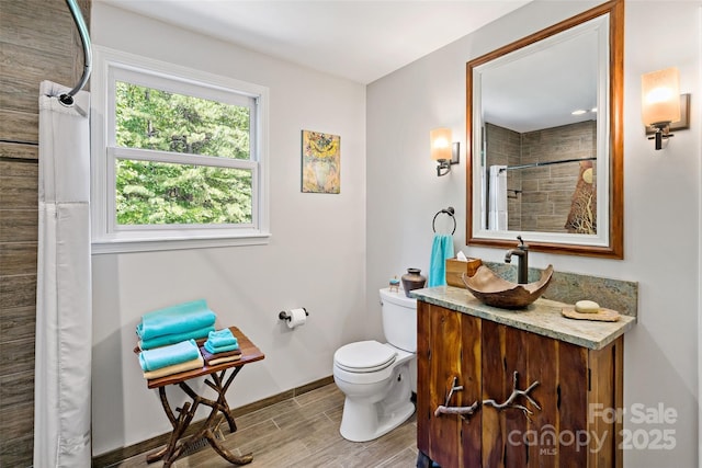 62 Skyline Dr Unit 509-510, Old Fort, NC 28762 - bathroom featuring vanity, wood finish floors, and tiled shower