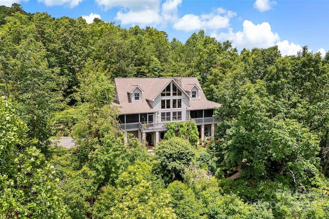 62 Skyline Dr Unit 509-510, Old Fort, NC 28762 - back of property with a forest view and a balcony