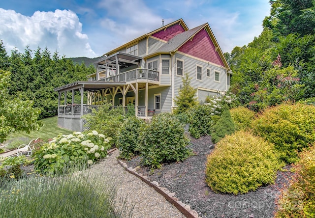 35 Village Pointe Ln, Asheville, NC 28803 - back of house featuring a wooden deck