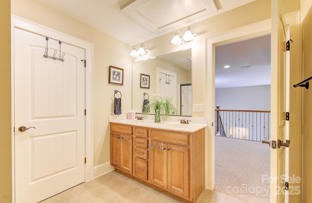 35 Village Pointe Ln, Asheville, NC 28803 - full bath featuring double vanity and tile patterned flooring