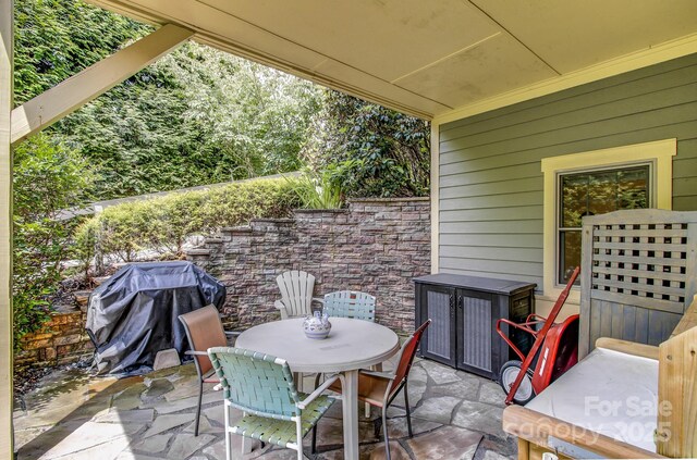 35 Village Pointe Ln, Asheville, NC 28803 - view of patio / terrace with outdoor dining area and area for grilling