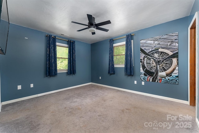 24 Arco Rd, Asheville, NC 28805 - empty room featuring ceiling fan, healthy amount of natural light, and carpet