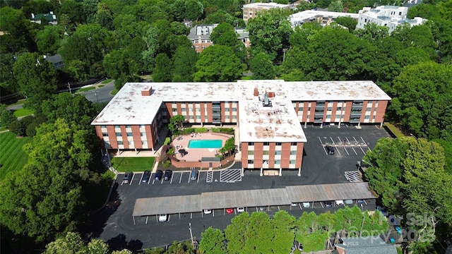 1300 Queens Rd Unit 405, Charlotte, NC 28207 - drone / aerial view of a pool area