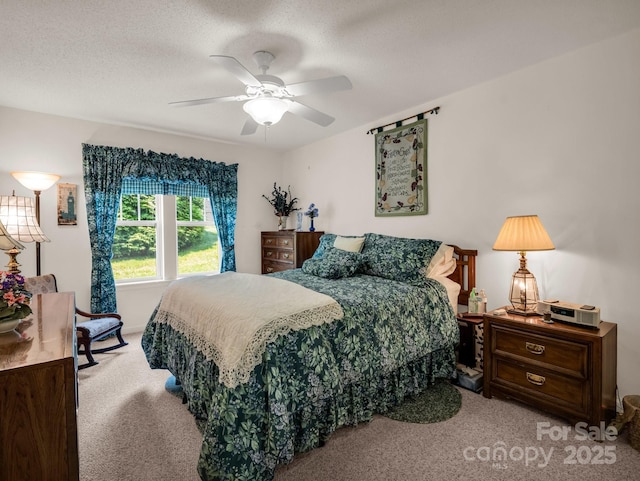 1901 Deermouse Way, Hendersonville, NC 28792 - bedroom featuring carpet flooring, a ceiling fan, and a textured ceiling