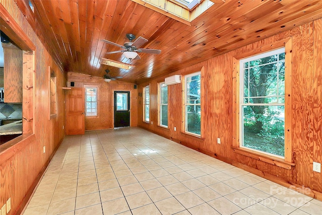 3311 Camden Rd, Marshville, NC 28103 - unfurnished sunroom with a skylight and an AC wall unit