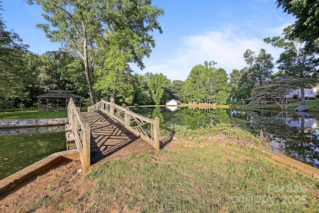 322 Oakview Dr, Salisbury, NC 28146 - gate with a gazebo and a water view