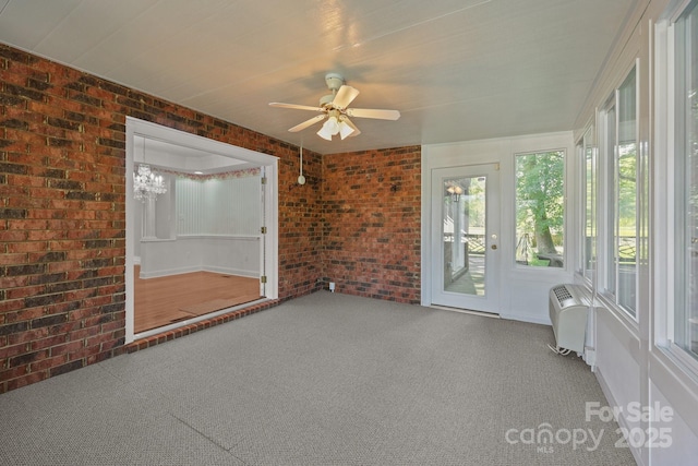 322 Oakview Dr, Salisbury, NC 28146 - unfurnished sunroom featuring ceiling fan