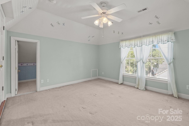 322 Oakview Dr, Salisbury, NC 28146 - carpeted spare room with lofted ceiling and ceiling fan