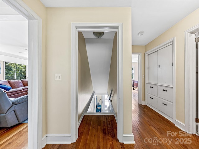 170 Twin Springs Rd, Hendersonville, NC 28792 - hallway with wood finished floors and baseboards
