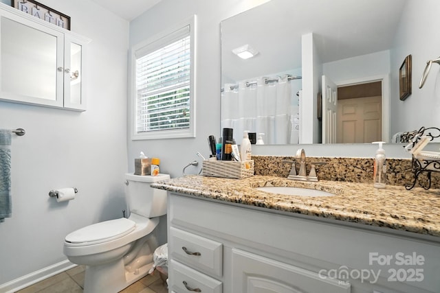 402 Walnut St Unit 11, China Grove, NC 28023 - bathroom with vanity, tile patterned floors, and a shower with curtain
